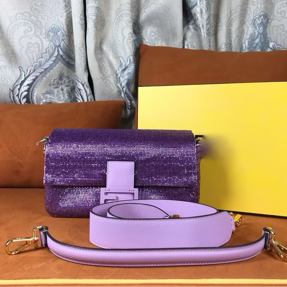 Designer inspired Purple Women's shoulder Bag